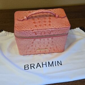 Brahmin Charmaine Croc Embosed Makeup Travel Case